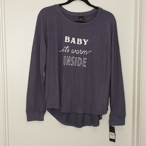 free press Tops - Free press blue long sleeve baby it's warm inside